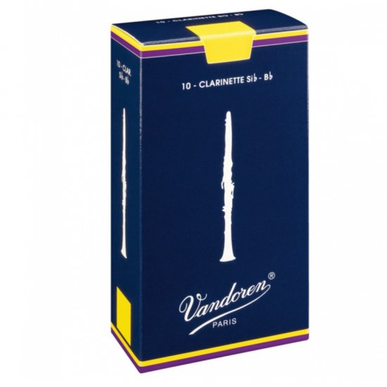 Vandoren Traditional Bb Clarinet Reeds, (Box 10) Strength 2.5